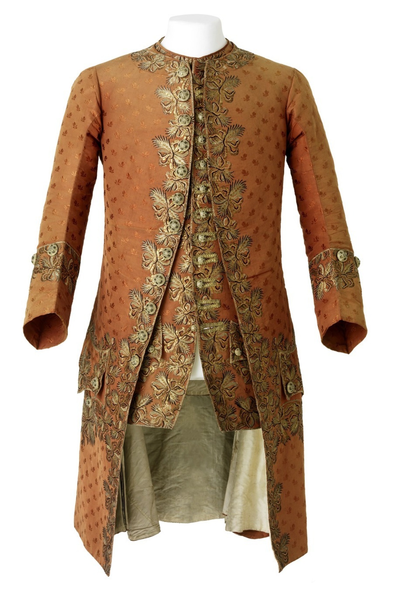 Habit de cour composé d'une veste et d'un gilet, France, vers 1760-1765.