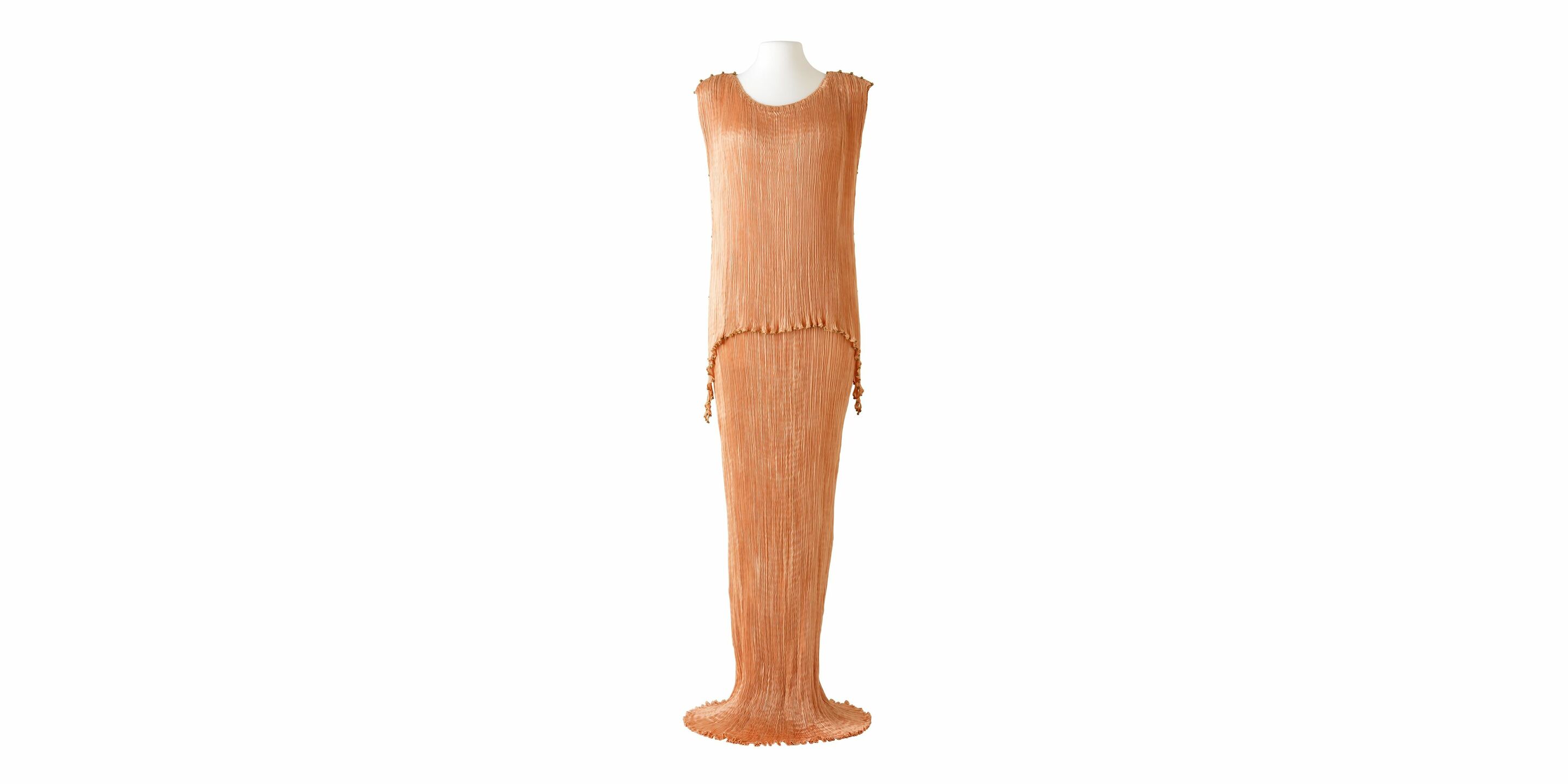 Mariano Fortuny y Madrazo, Robe *Delphos* à tunique courte, Venise, vers 1920-1930. © © musée des Tissus – Pierre Verrier