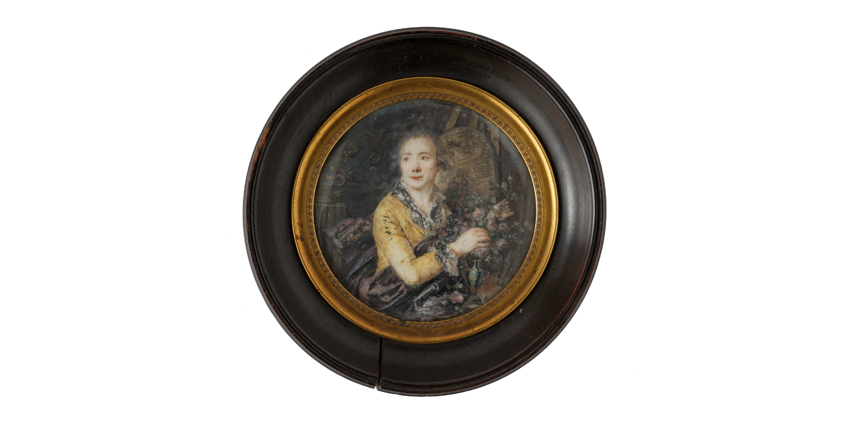 Jean-François Bony, Autoportrait, Lyon, vers 1790. © © musée des Tissus – Pierre Verrier