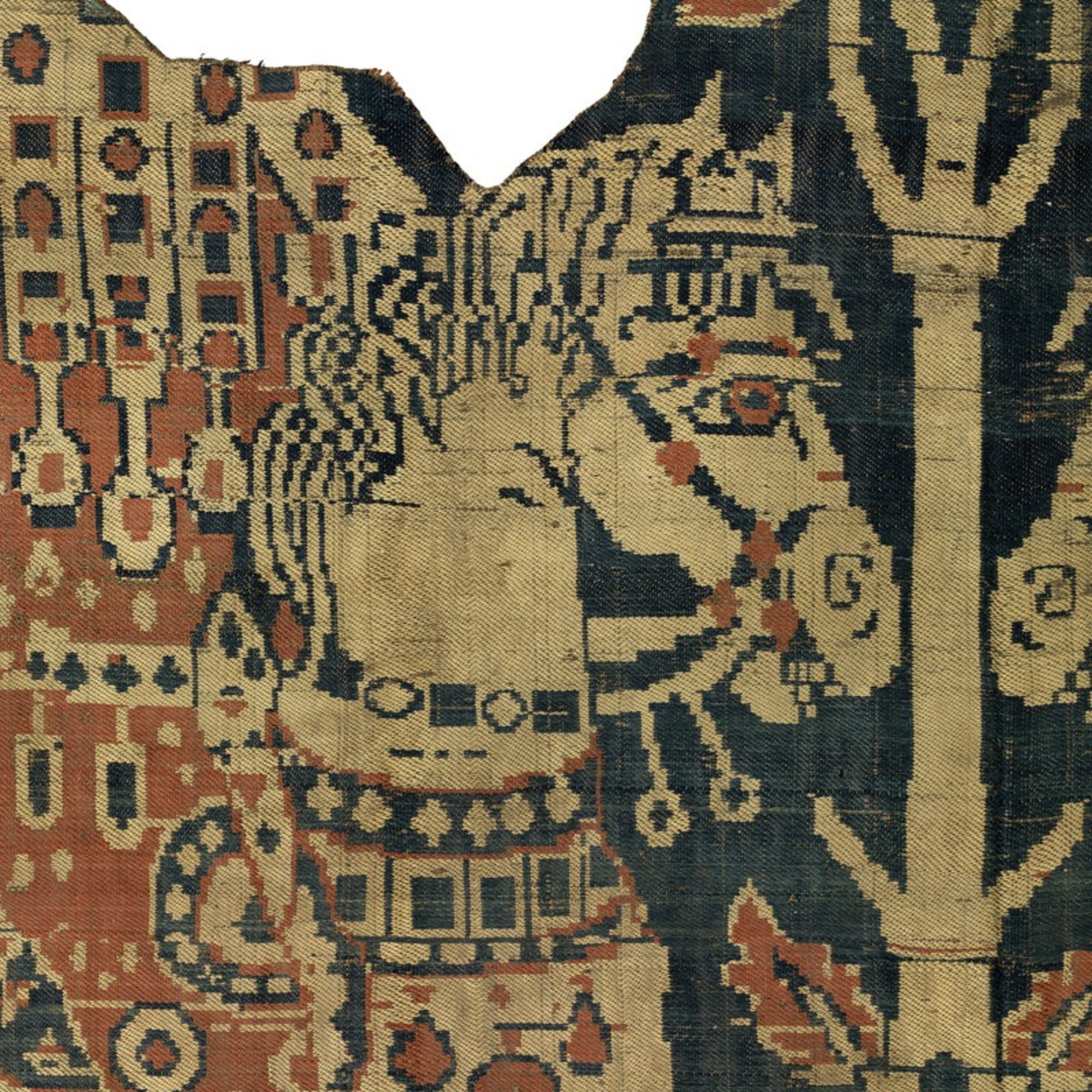 Détail - Suaire de St Austremoine, dit aussi « suaire de Mozac », Constantinople, 1ère moitié du 9e siècle. © © Lyon, musée des Tissus – Pierre Verrier