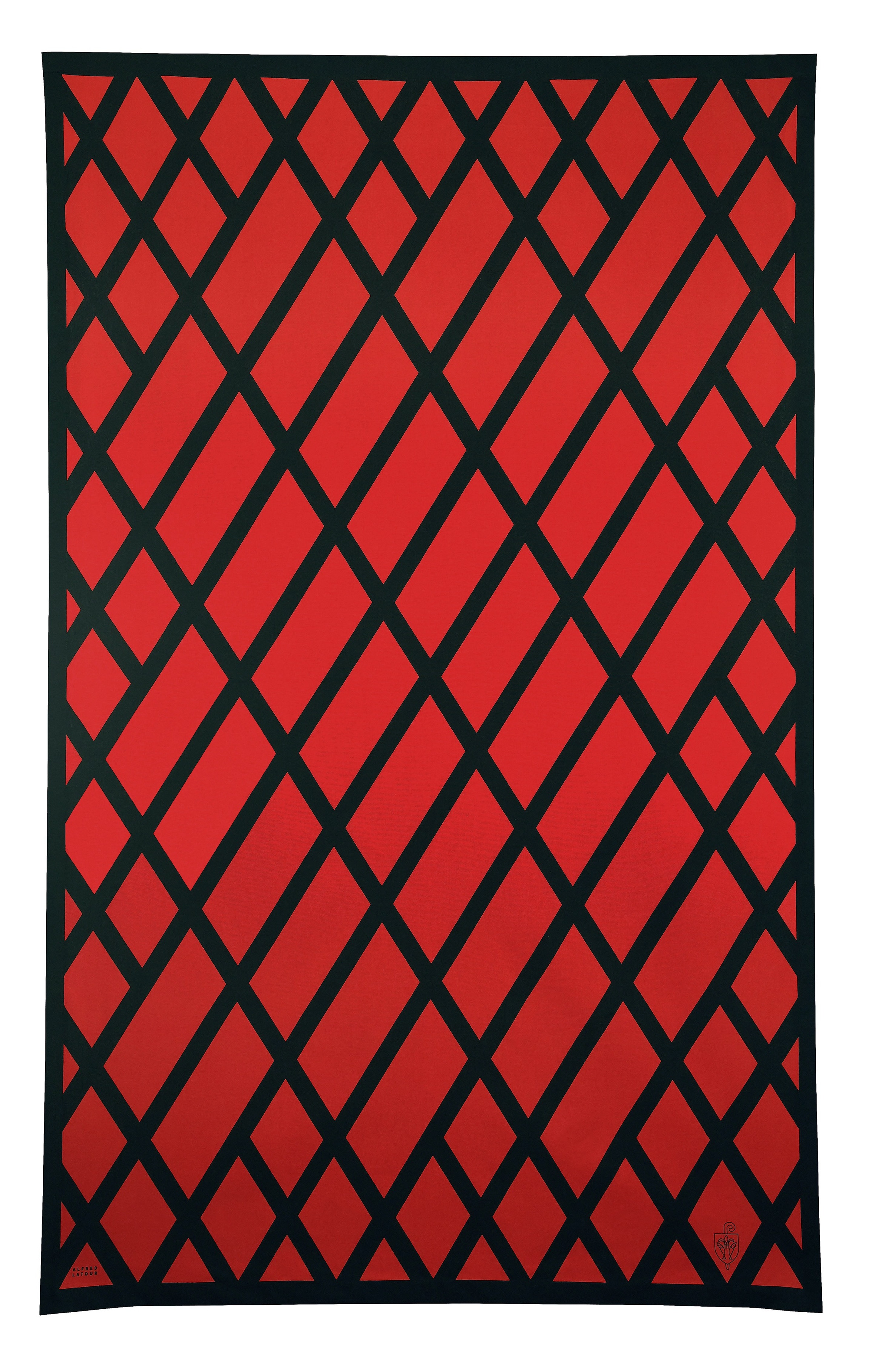 Alfred Latour (dessinateur), Manufacture d’impression sur étoffes Beauvillé (exécutant), Sans Titre Rouge, 2020, MT 2022.8.6 © ©Abbaye de Fontenay