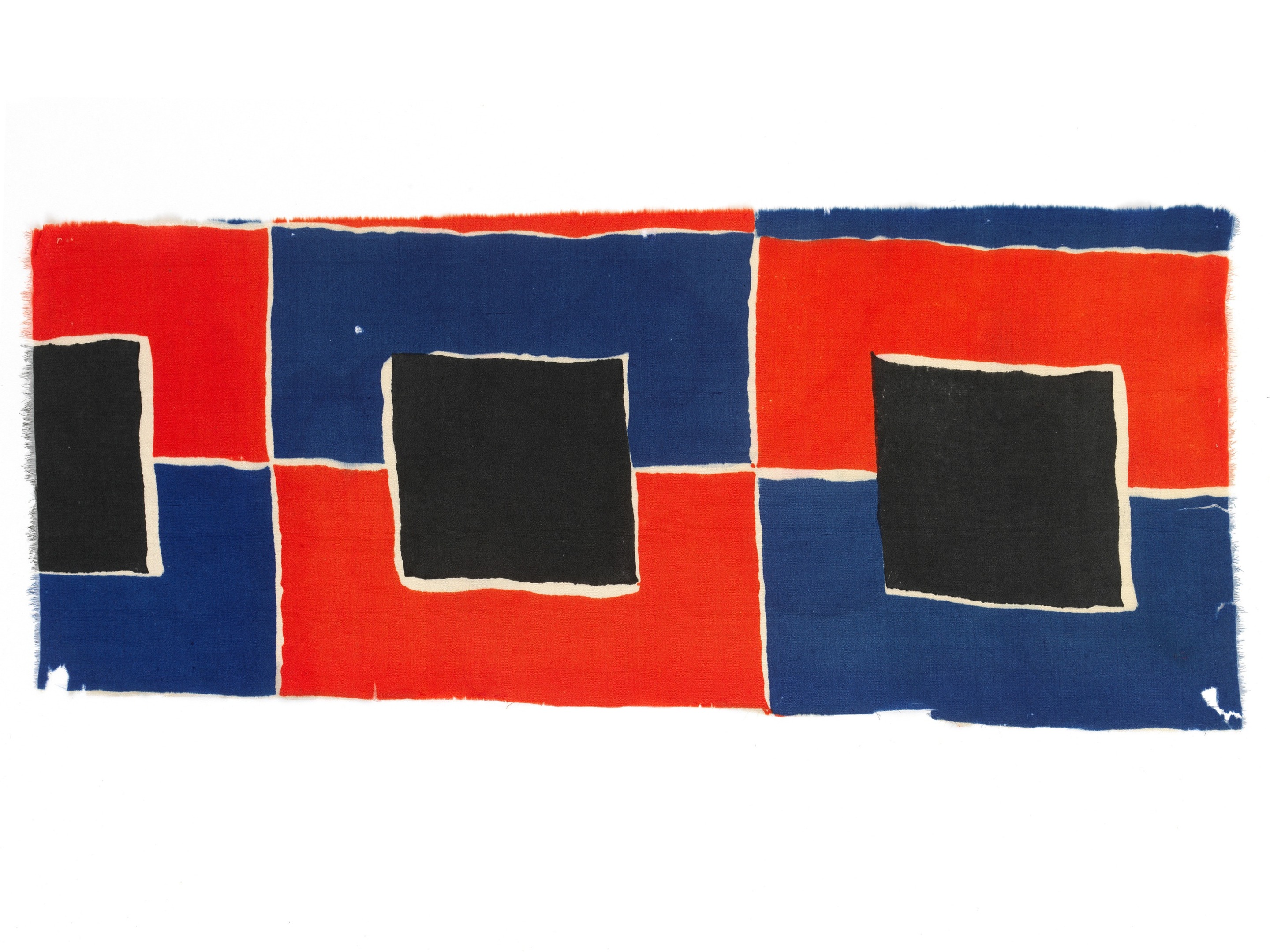 Sonia Delaunay, Ferret Frères Cie, tissu simultané n°182, Paris, 1926. MT 36962.2. Don de Delaunay Sonia, 1974. © © Lyon, musée des Tissus et des Arts décoratifs — Sylvain Pretto