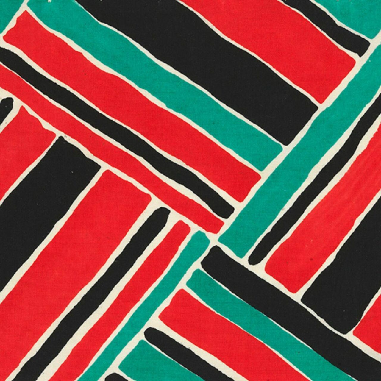 Sonia Delaunay, Tissu simultané n°204, Paris, 1927. MT 36922.14. Don de Sonia Delaunay, 1974. © © Lyon, musée des Tissus et des Arts décoratifs — Sylvain Pretto