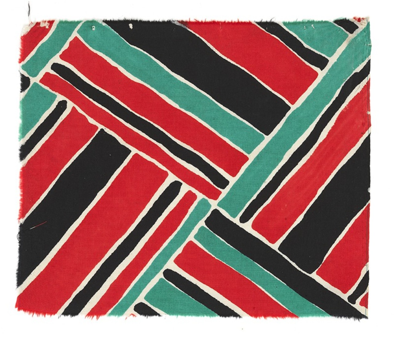 Sonia Delaunay, Tissu simultané n°204, Paris, 1927. MT 36922.14. Don de Sonia Delaunay, 1974. © © Lyon, musée des Tissus et des Arts décoratifs — Sylvain Pretto