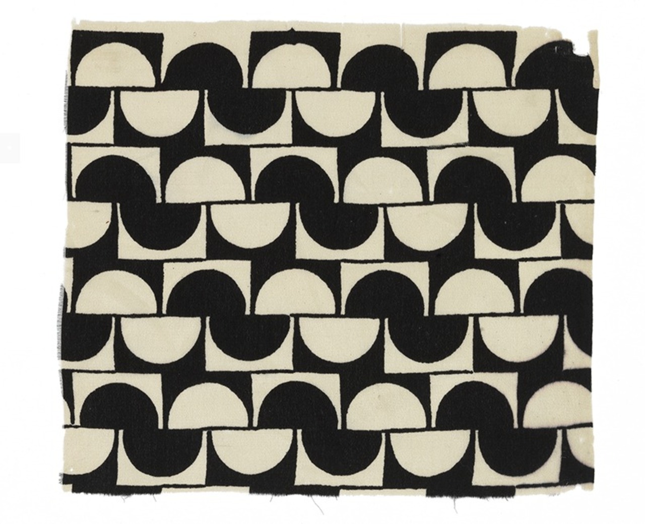 Sonia Delaunay, Tissu simultané n°90, coloris 1, Paris, 1925. MT 36993.2. Don de Sonia Delaunay, 1974. © © Lyon, musée des Tissus et des Arts décoratifs — Sylvain Pretto