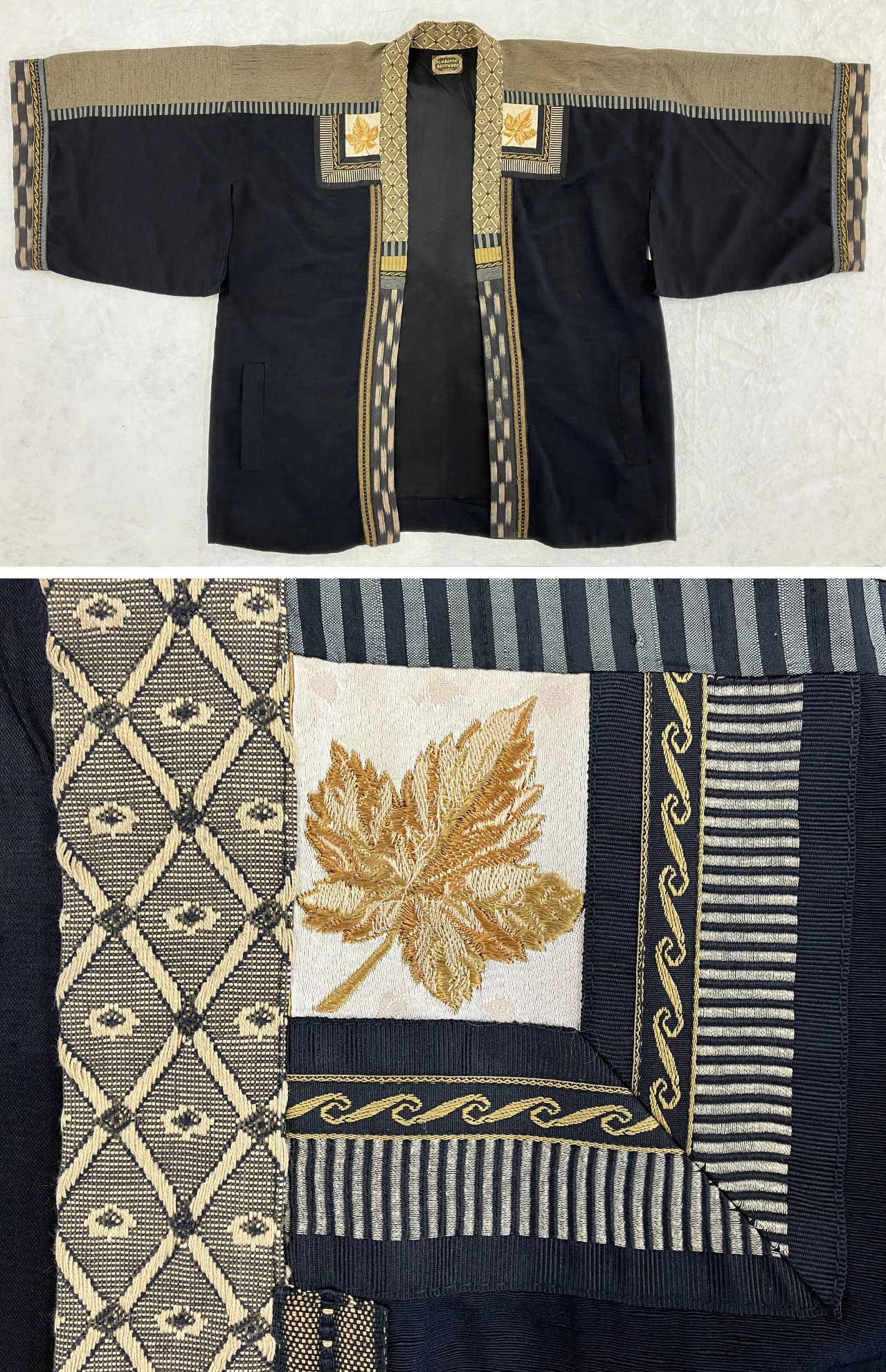 À la Bonne Renommée (maison de couture), Kimono, France 1991. MT 2024.11.7. Don de À la Bonne Renommée, d'Élisabeth Gratacap et Catherine Legrand, 2024 © © Lyon, musée des Tissus et Arts décoratifs – D. R. 