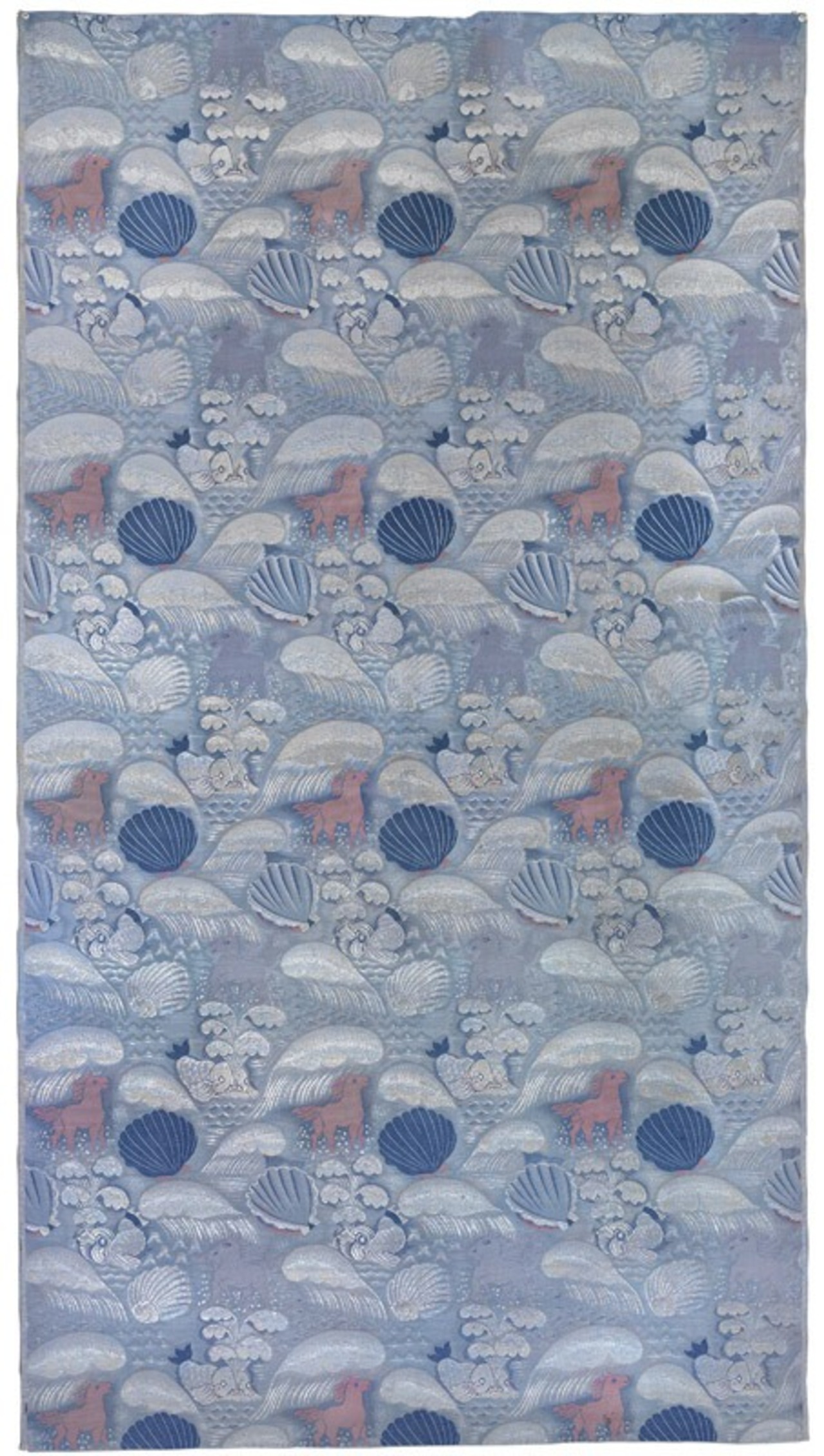 Raoul Dufy (dessinateur), Maison Bianchini Férier (fabricant), Coquillages et Chevaux marins (patron B.F. 16330), Lyon, 1925 MT 30374. Don de la Maison Bianchini Férier, 1926 © © Lyon, musée des Tissus et des Arts décoratifs — Pierre Verrier