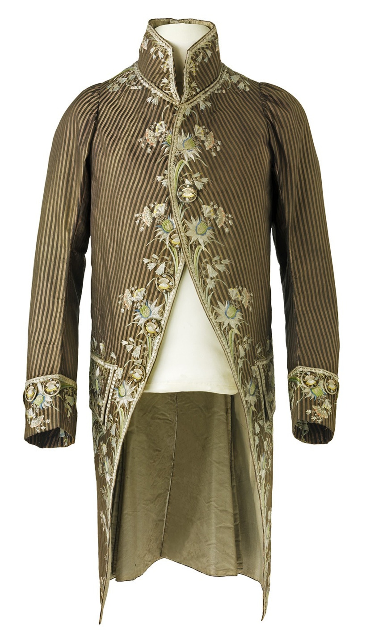 Habit, France, fin du XVIIIe siècle. MT 30890. Don d’Amédée Gonin, 1952. © © Lyon, musée des Tissus et des Arts décoratifs — Pierre Verrier 