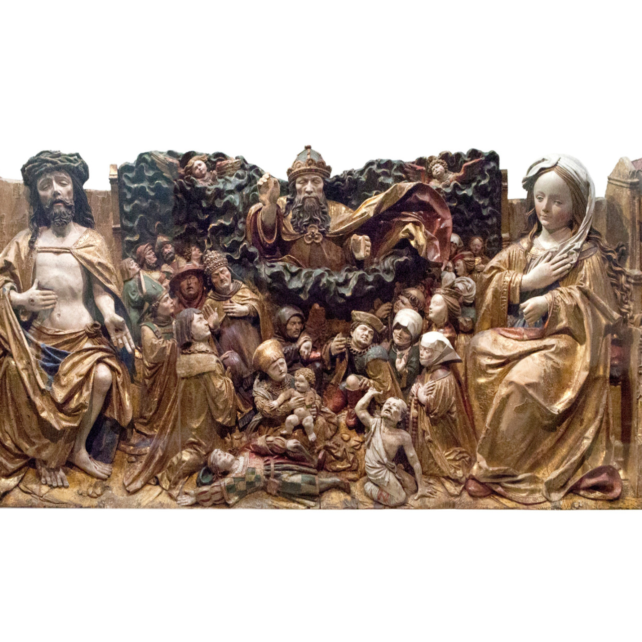 Devant d'autel, scène d'intercession, Michael Zeynsler, vers 1520, MT17486 achat auprès de Théodore Fivel 1886 © © Lyon, musée des Tissus et des Arts décoratifs